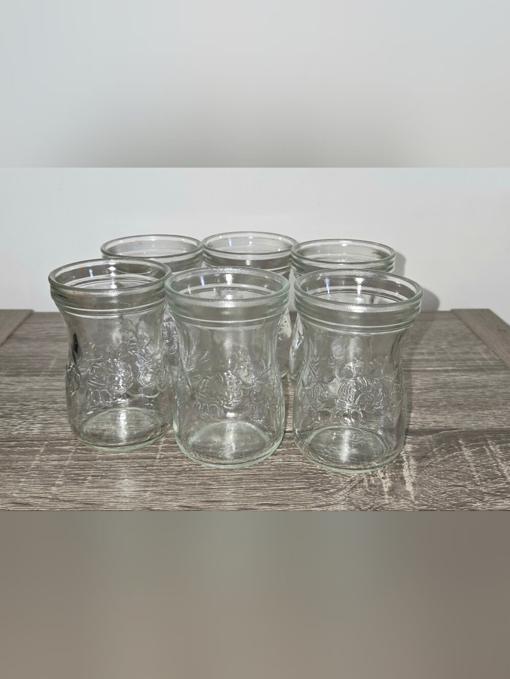 Set of 6 Mini Ball Jars Embossed with Sea Creatures 3 1/4" PLEASE READ.